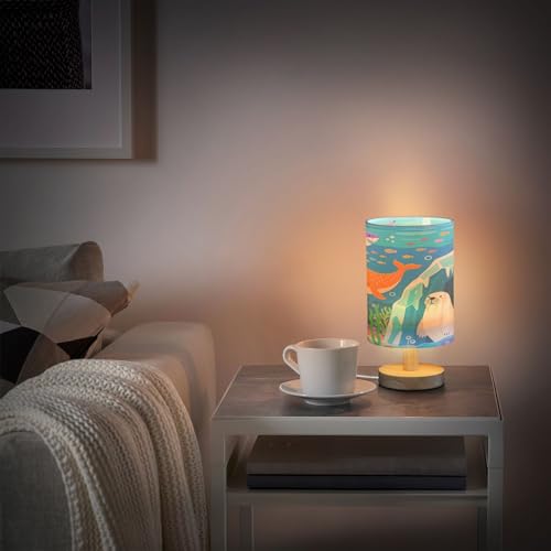 Lámpara de Mesa Infantil Ballena Naranja Cute miniatura 6