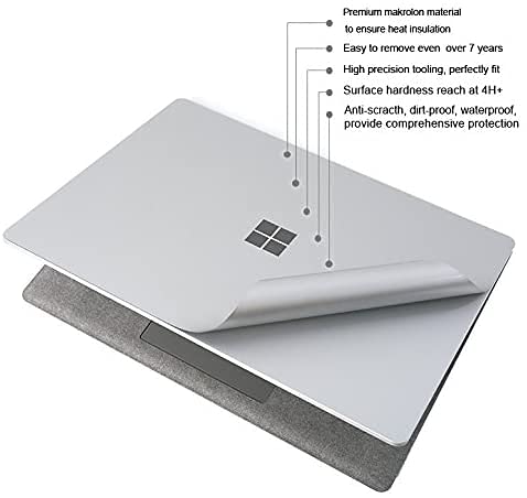 Image of XSKN Pure Color Full Body Bubble Free Computer Vinyl Decal Sticker for Microsoft Surface Laptop 1 2 3 4 5 Model Computer (Surface Laptop 1&2 13.5 inch, Space Gray)