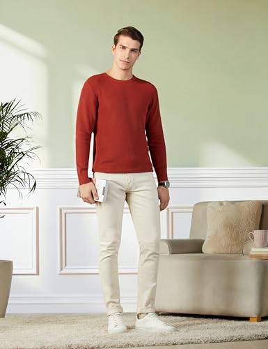 Image of Van Heusen Men's Luxury Sports Regular Fit Full Sleeve Crew Neck Sweater | Sophisticated Flair | Super Premium Fabric