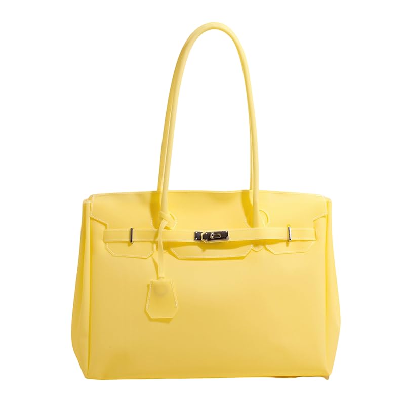 Jelly Tote Bag, Large Capacity Shoulder Handbag For Commuting, Date, Travel