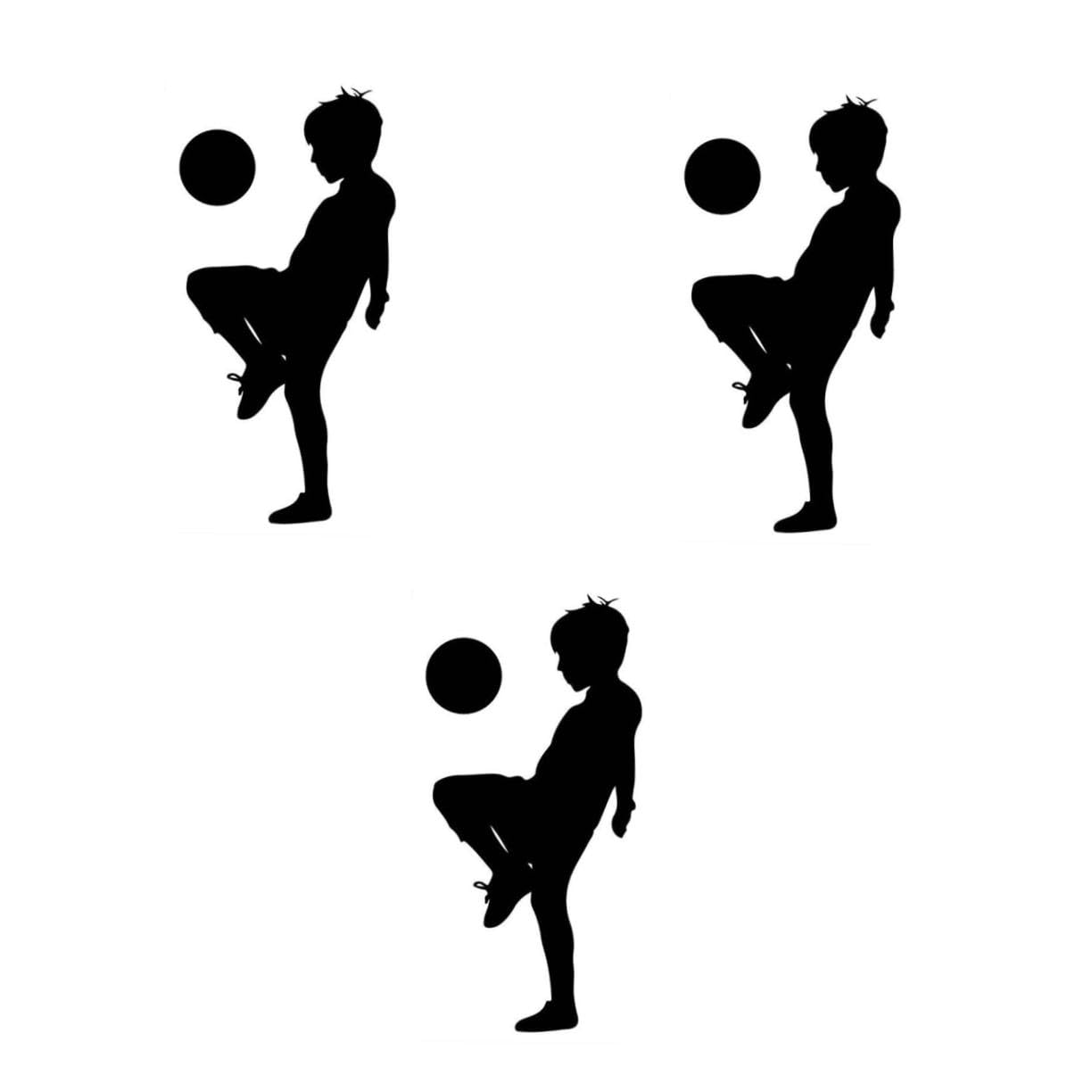 Angoily 3 Pezzi adesivo da parete calcio adesivi di calcio camera giocare calcio per adesivi neri decorazioni sport adesivi decorativi per ragazzi adesivi murali per Nero