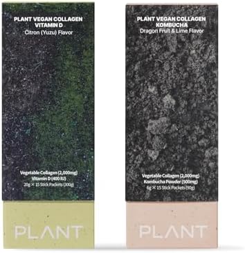 PLANT Vegan Collagen Kombucha + Collagen Jelly Vitamin D Probiotics