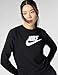 Nike Women's Sportswear Club Fleece Logo Crew-Neck Sweatshirt, Black/White, 2XL