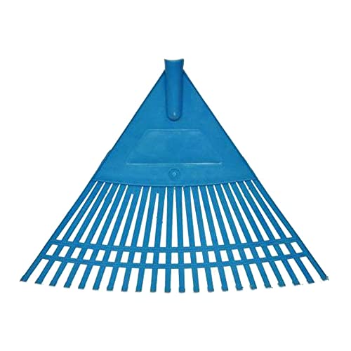Plastic Garden Rake for Leaves, Lawn, Hay, 55 cm / 21.65 in with 22 Tins, Ideal Gardening Tool (No Handle)