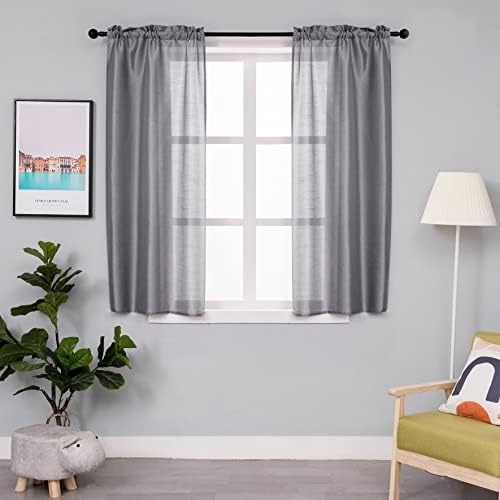 Tende In Finta Seta - Coppia 2 Pannelli Filtranti Per Interni, Bianco 70x235cm - Foto 11