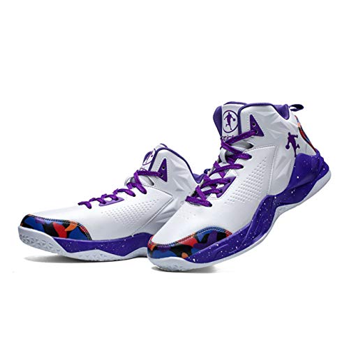 [スフォン] バスケットシューズ 男女兼用 バッシュ ハイカットスニーカー ランニング フィットネスシューズ (819ホワイト, measurement_24_point_5_centimeters) 3枚目