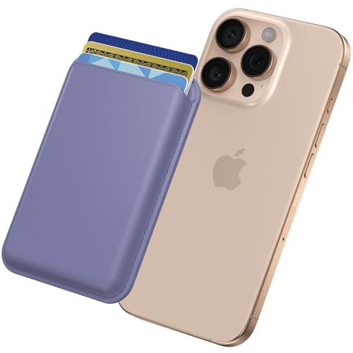 MagSafe Wallet Magnetic Card Holder, Premium Vegan Leather Phone Wallet for Phone Card Holder for iPhone 16 Plus Pro Max 15 14 13 12 Series