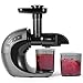 COSVALVE Slow Juicer Entsafter Gemüse und Obst, Profi Langsamer Entsafter Kaltpresse mit leisem Motor und Umkehrfunktion, Präzise Steuertasten hoher Saftausbeute, Graphitgrau