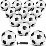 HyDren 12 Packs Soccer Ball with Pump Official Size Soccer Ball for Indoor Outside Training Practice Sport Gift Charity Donation(Size 3,Black, White)