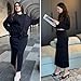 EXLURA Womens 2 Piece Skirts Set Fall Airport Drawstring Sweatshirts Midi Skirt Dress Lounge Sets Travel Outfits Winter 2025
