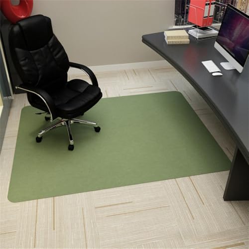 Surwin Protector Suelo Silla Ruedas, Alfombra para Silla de Oficina para Suelos Duros/Baldosas/Laminado, Antideslizante Resistente a Arañazos Alfombra para Silla de Gaming (Verde Claro,90x140cm)