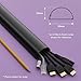 D-Line Half Round Cord Hider, Patented Cable Cover, Hide TV Wall Mount Wires, Raceway for Cords, Decorative Wire Covers, Paintable, Adhesive Cable Concealer, 2in W x 1in H x 39in L, Black