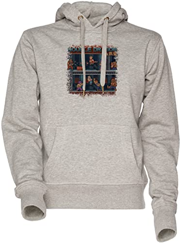 Sweat-shirt homme femme dragon double le hoodie gris confortable contre le froid