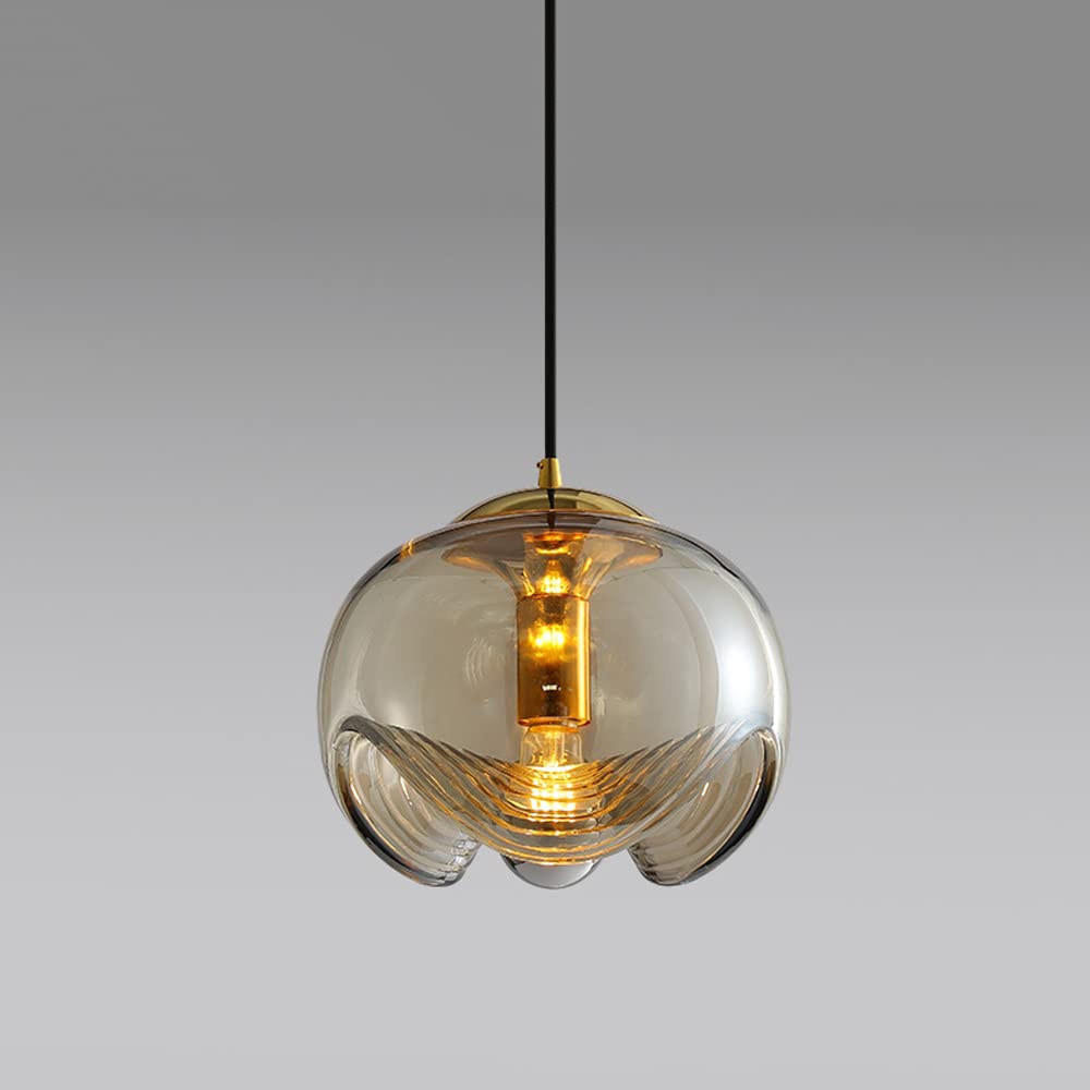 Lustre suspendu moderne en verre plafonnier globe éclairage cuisine bar