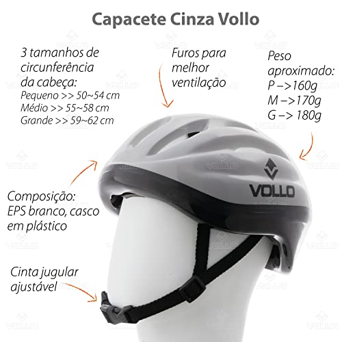 Capacete Cinza Médio Vollo Sports