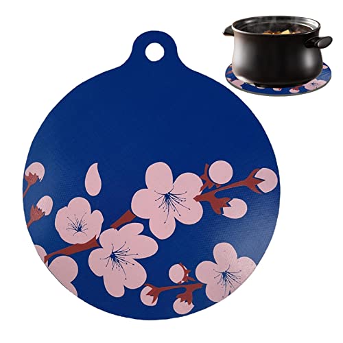 電磁調理台マット | 8.66 インチ ウォッシャブル ラウンド シリコン IH クック トップ マット | ノンスリップクックトップ磁気ストーブパッド、ホームキッチン用スクラッチプルーフ