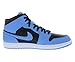 Jordan Mens Air 1 Mid University Blue Black - University Blue/Black-White - Size 9.5