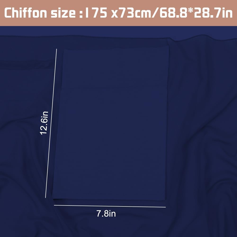2Pcs Women Instant Chiffon Hijab with Built-in-Magnet and Sewn Undercap Head Wrap Under Scarf Caps