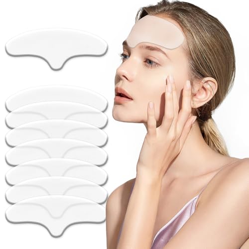Pacify 8 Pcs Silicone Forehead Wrinkle Patches Reusable Anti Wrinkle Silicone Patches for Smoothing Forehead Face Wrinkles & Fine Lines Overnight