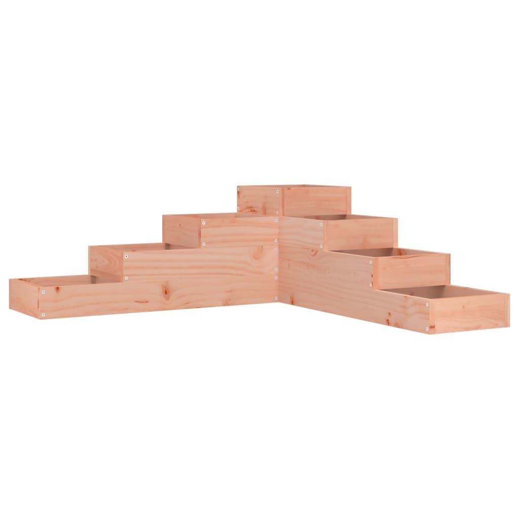 vidaXL Pflanzentreppe, L-Form Blumentreppe Blumenständer, Massives Douglasienholz:4-Stufen, 106 x 104,5 x 36 cm
