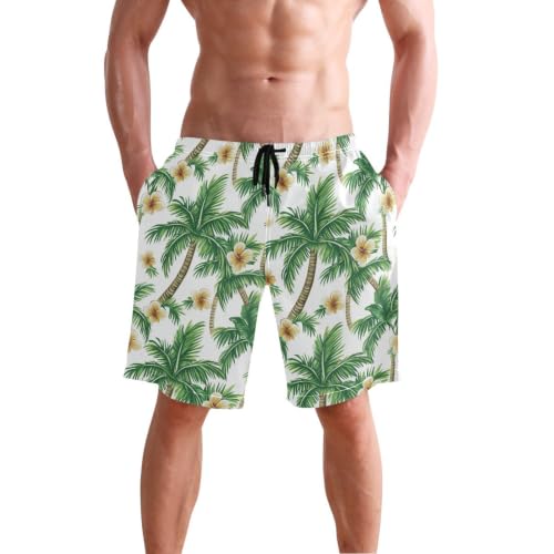 Short de bain extensible bleu homme pour vos vacances d'été sous les palmiers