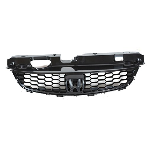 CarPartsDepot, 2004-2005 Compatible With HONDA CIVIC Matte Black Front Grille Grill Honeycomb Style Without Chrome Molding, 400-201009 HO1200165 71121S5PA02