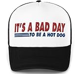 Gorra de béisbol unisex con texto en inglés 'Bad Day to Be A Hotdog It's A Bad Day to Be A Hot Dog', h-black (negro), Talla única