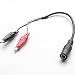 Generic 5.5x2.1mm DC Barrel Jack to Dual Alligator Clips Connector Cable Adapter(pack of 2)