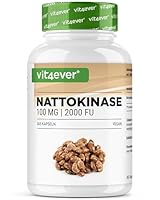 vit4ever Nattokinase - 365 Kapseln à 100 mg (20.000 FU/g) - 12 Monatsvorrat - Hochdosiert - Vegan - GMO-frei - Ohne unerwünschte Zusätze