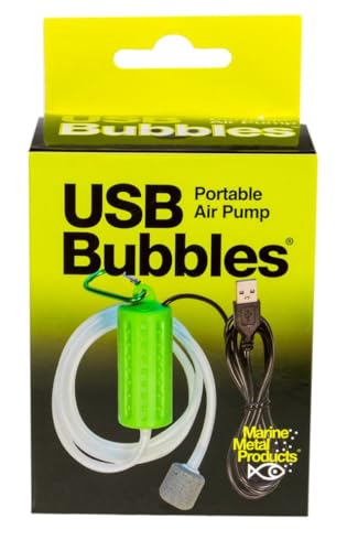 Marine Metal USB-1 USB Bubbles Live Bait Aerator, Water Resistant Air Pump, Portable