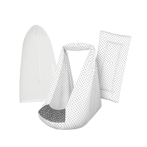 Image of Baby Cradle Set Swing /Jhula (Thottil Cloth, Palna, Dolna) | Hanging Cradle Cloth with Removable Bed and Mosquito Net | Up to 15 kg | CRA-MELANCHI LT DOT