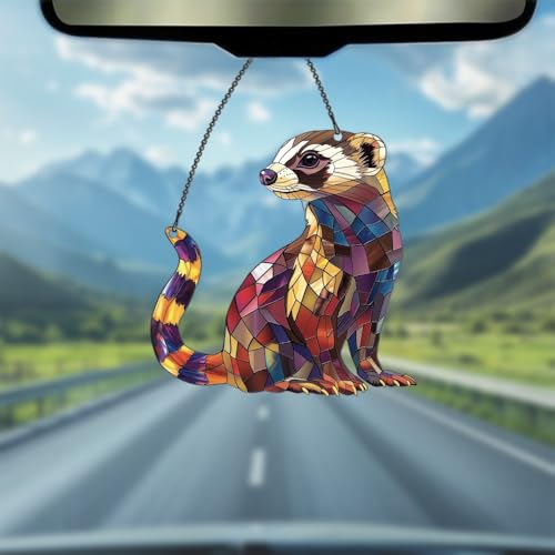 Image of Ferret Hanging Ornament Gift for Ferret Lover Christmas Wall Decor