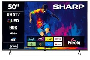 Sharp 50-inch 4K Ultra HD QLED Smart TV Dolby Vision Dolby Atmos HDMI eARC Freely Included 50HM5345KB (HM Series)