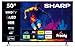 Sharp 50-inch 4K Ultra HD QLED Smart TV Dolby Vision Dolby Atmos HDMI eARC Freely Included 50HM5345KB (HM Series)
