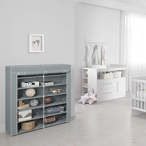 Roba Opbergkast van textiel voor kinder-, baby- of woonkamer, canvas stoffen kast met opbergvakken en ritssluiting… - Image 8