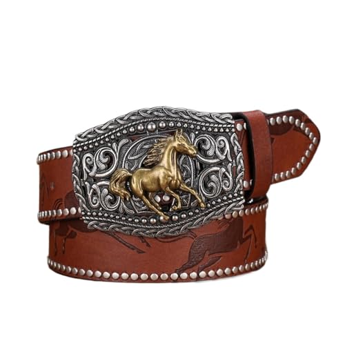 Ceinture western en cuir PU de haute qualité avec détails cloutés rodéo