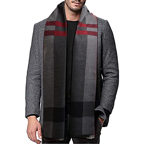 TRABIG Wintersjaal, zacht, warm kasjmier, wintersjaal heren, lange herensjaal, geruit, gebreide mannensjaal, klassiek en elegant plaid voor mannen - Image 5