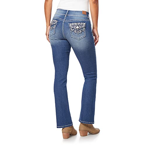 Image of WallFlower Bling Back Pocket Bootcut Jeans for Women, Luscious Curvy Fit, Embellished Mid-Rise Insta Stretch Denim