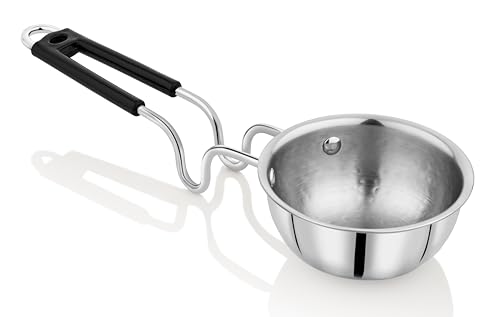 Vinod - Claro Heavy Gauge Stainless Steel Hammered Tadka Pan, 1.5...