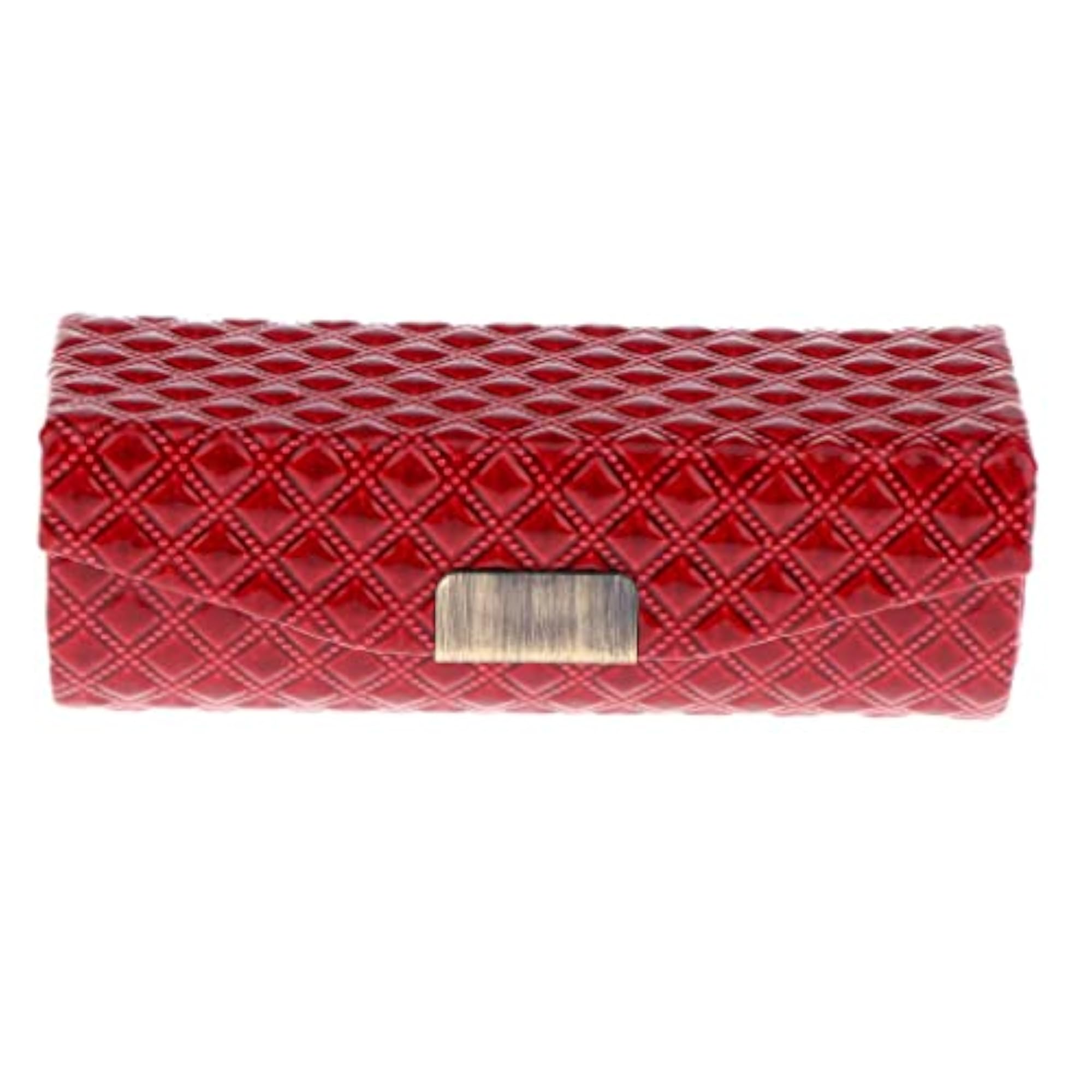 PU Leather Single Lipstick Case Holder, Red