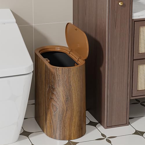 Caneca de basura pequeña cilíndrica con tapa 14 litros miniatura 5