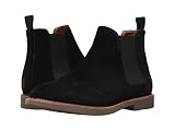 Suela de caucho. Steve Madden Men\'s Highline Chelsea Boot, Black Suede, 14 M US