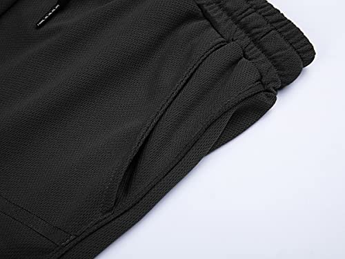 Flyfirefly Men's Gym Workout Shorts Running Lightweight Athletic Short Pants Bodybuilding Training Black #TOP5