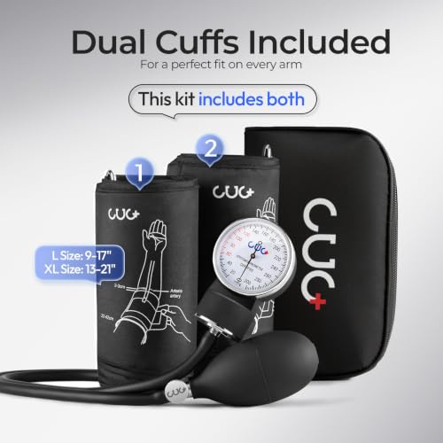 Image of CUG Aneroid Sphygmomanometer, Manual Blood Pressure Cuff Manual (Dual Cuff)