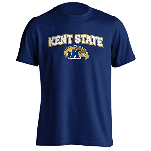 Sport Your Gear Kent State Golden Flashes Classic Arch Mascot Basic Collegiate Short Sleeve T-Shirt Navy, Large