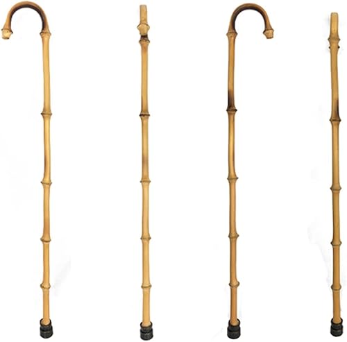 Miniatura 5 de AMOCHO Bastón de madera de bambú para hombres y mujeres, 80cm31in, 85cm33in, 90cm35in, bastón para adultos mayores, bastones para padres madres
