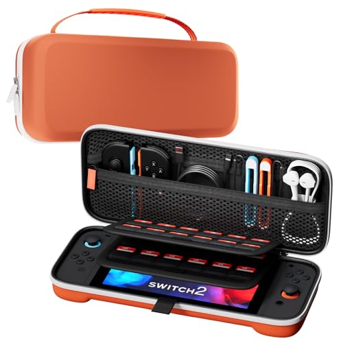 ProCase Nintendo Switch 2 ���[�p�o�b�O �Q�[���J�[�h�X���b�g�t�� 24�����[�\ �A�N�Z�T���ۊǗp �P�[�X �ϏՌ�