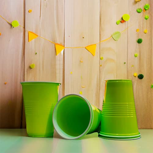 Image of Tickles Pack of 50, Beer Pong Glasses with Free Ping Pong Balls Set, Easy Grip Reusable Drinking Party Cups for Iced Tea, Punch, Cocktail, Couple, Ladies Games (Color: Light Green Size: 475 ml)