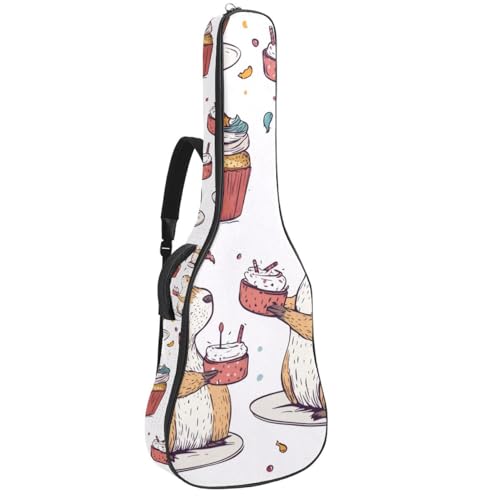 Basse électrique sac de transport 101,6 cm multicolore avec motif capybara