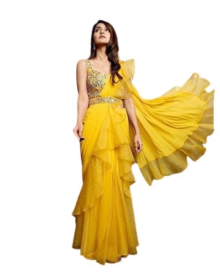 royalstyle Lehenga SareeFor Women's And girls Ready To Wear Lehenga Saree For Women Bollywood Style-picture-6
